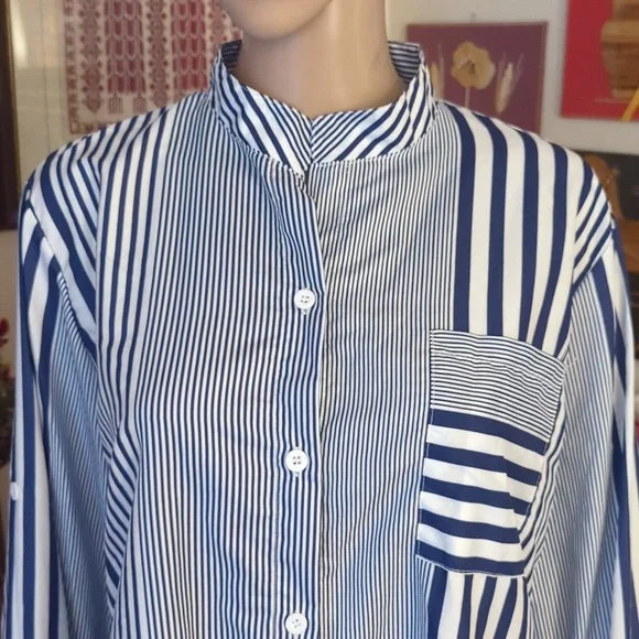 Striped Button-Up Shirt - Picture 2 of 8